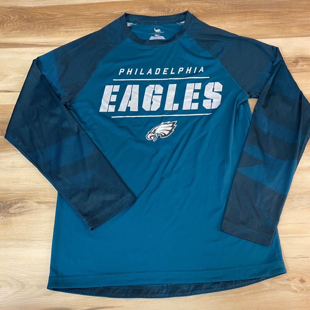 Majestic Philadelphia Eagles Shirt Medium NFL Fan Gear Long Sleeve